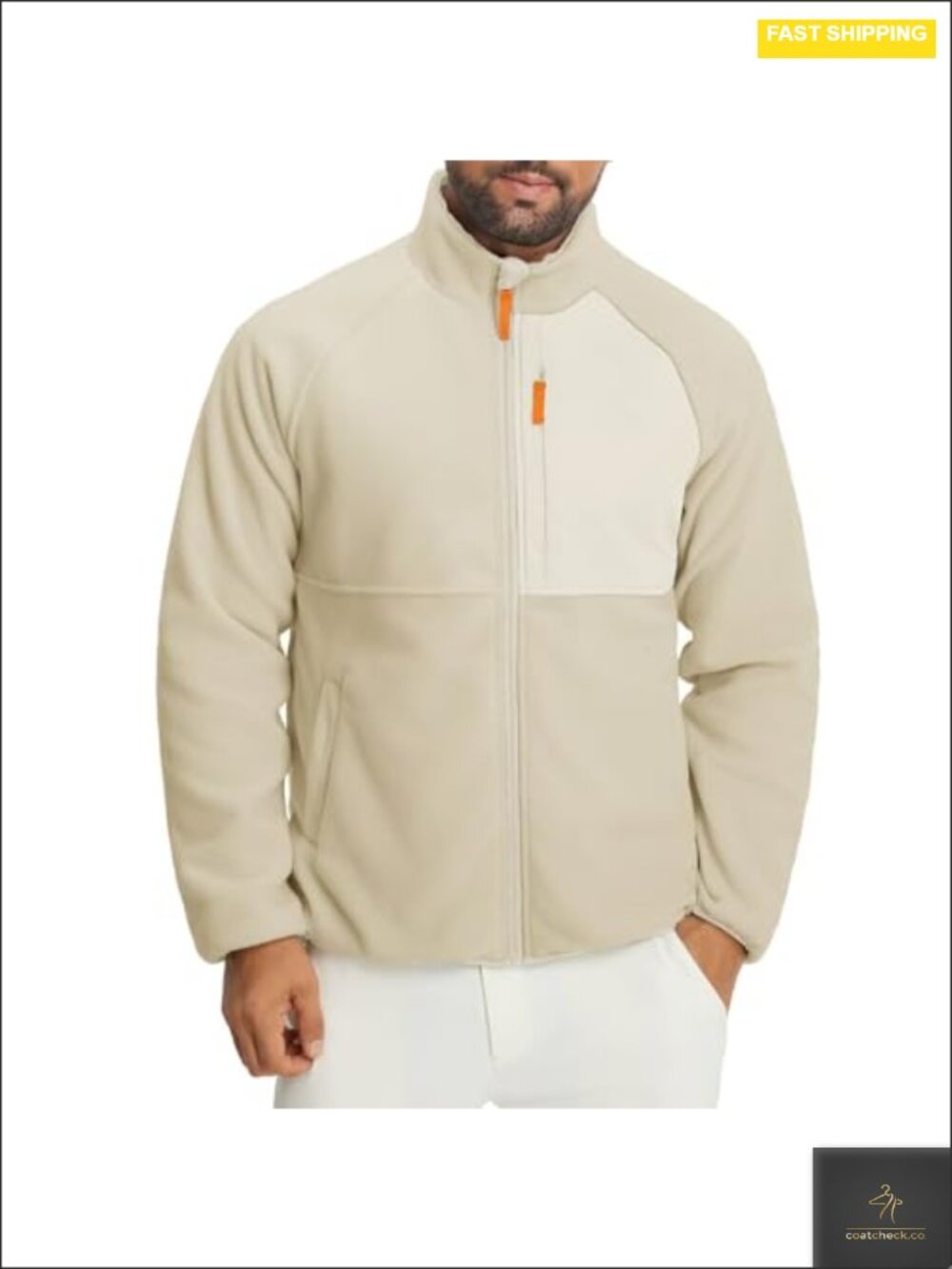 Men's Reversible Fleece Jacket Lightweight Softshell Zip Up Winter Coat 5